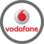 Logo for Vodafone, one of the Mobile Top-Up Networks for Mobile Top-Up & International Calling Card Solutions avaiable from 3R Telecom
